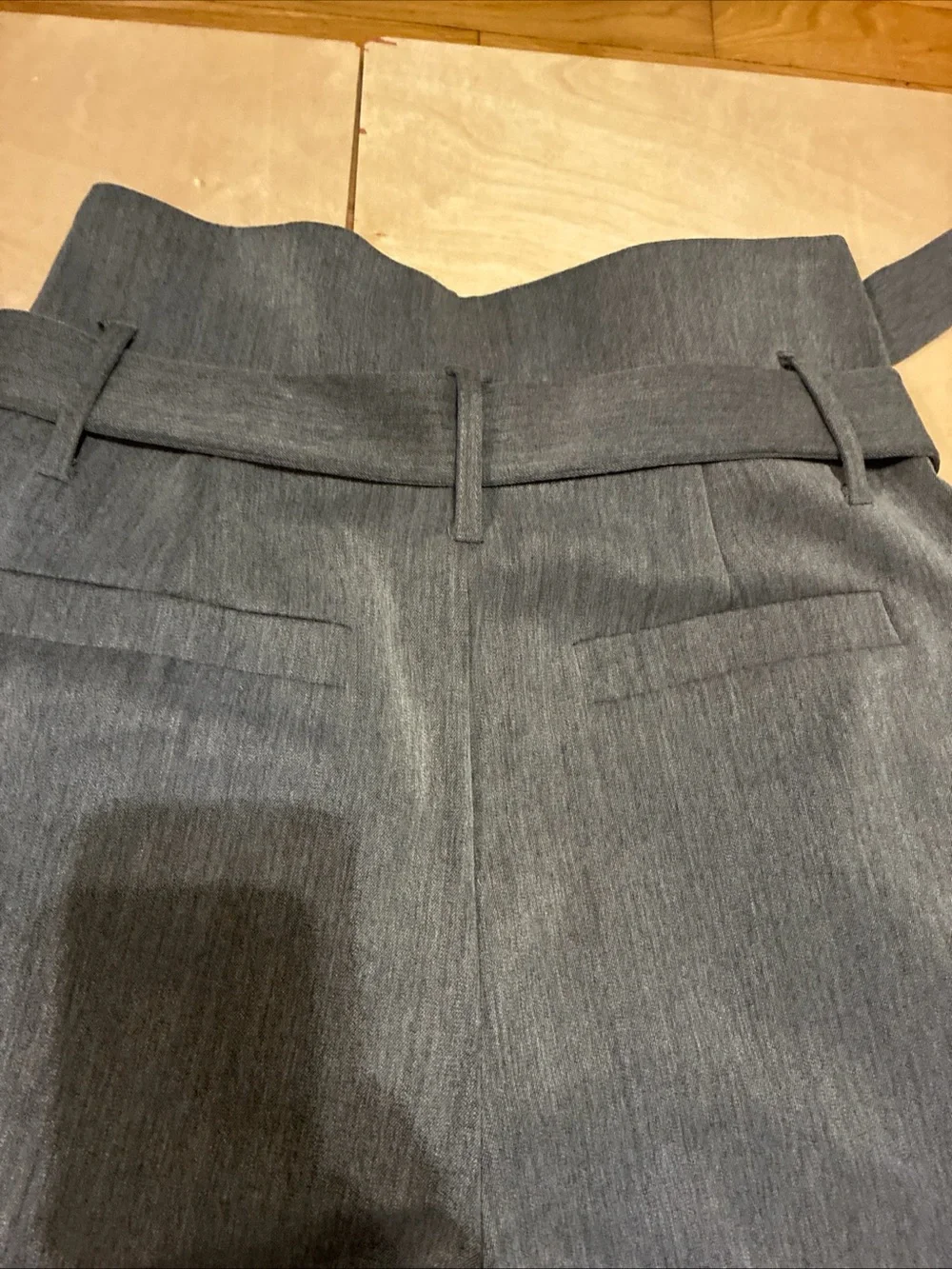 Romeo & Juliet Couture Gray High-Waist Paperbag Chinos